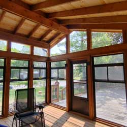 A picture of a beautiful cozy sun room